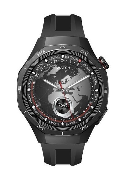 Amoled Ekran 48MM Metal ve Silikon Kordonlu Akıllı Saat Siyah Wt6 Pro