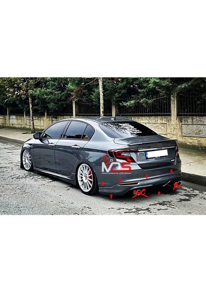 Fiat Egea Arka Tampon Eki Karlık Difüzör Fiberglass Boyasız Oto Mos Garaj Uyumlu