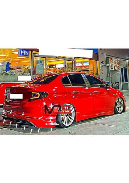Fiat Egea Arka Tampon Eki Karlık Difüzör Fiberglass Boyasız Oto Mos Garaj Uyumlu