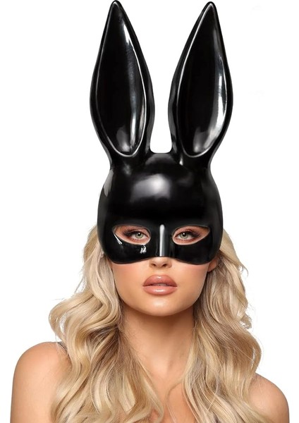 Etkinlik Gösteri Tavşan Kostümü İçin 35 x 16 cm Siyah Uzun Kulaklı Maske