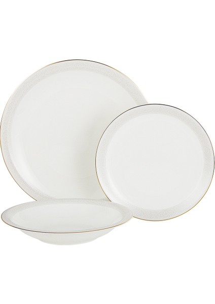 Bonar 6 Kişilik 18 Parça Yemek Takımı - Beyaz