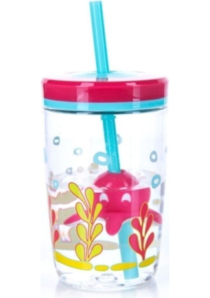 Füme ahtapot tasarımlı 420 ml renkli sıvı tutucu bardak, şık ve kullanışlı tasarım