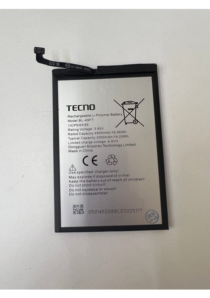 Reyze Tecno Spark 8t BL-49FT Batarya fiyatları