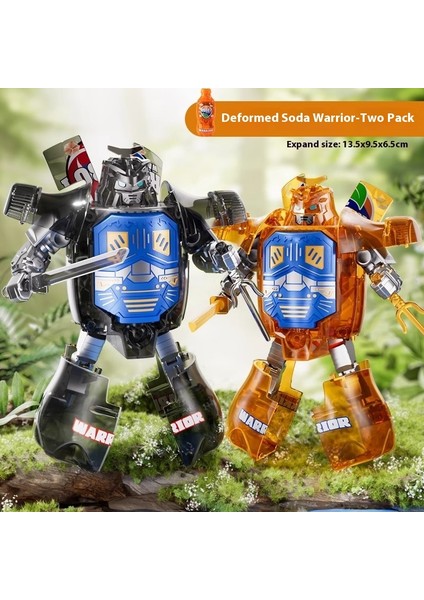Çocuk Dönüşüm Oyuncakları Meşrubat Samuray Kutu Kola Içecek Şişeleme Robotu Erkek Puzzle (Yurt Dışından)