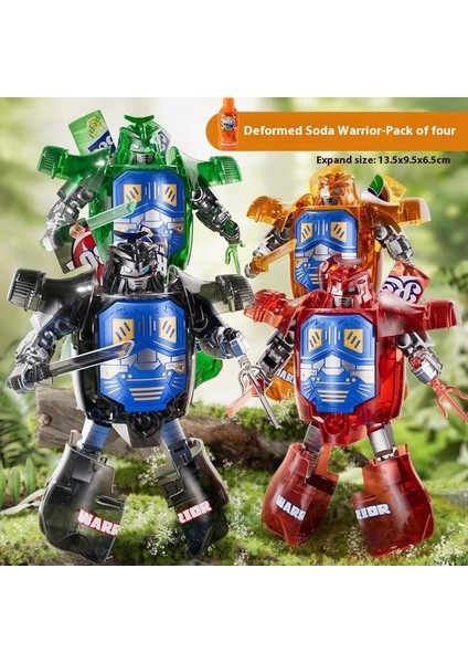 Çocuk Dönüşüm Oyuncakları Meşrubat Samuray Kutu Kola Içecek Şişeleme Robotu Erkek Puzzle (Yurt Dışından)