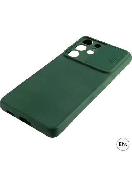 Samsung Galaxy S21 Ultra Uyumlu Kamera Sürgülü Mat Silikon Kılıf fırsatları