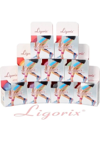 Esnek ve dayanıklı kas bandı, 3'lü paket, 5cm x 5m, siyah renk