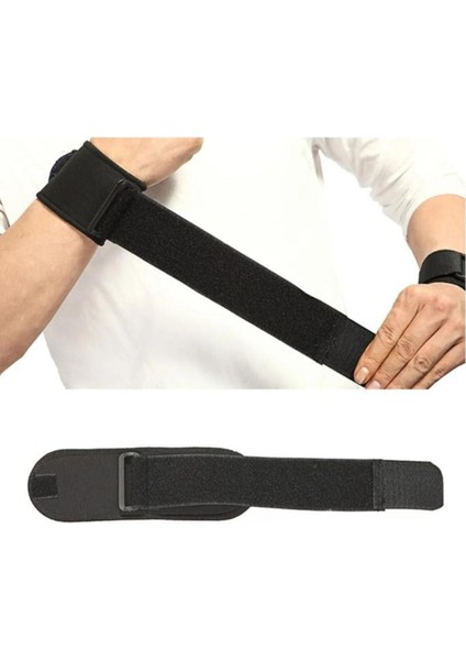 Siyah Elastik Bilek Bandı, Spor ve Fitness İçin Destekli, 2'li Paket fırsatları
