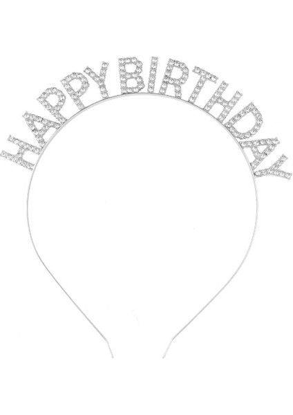 Etkinlik Gösteri Kostüm Tacı İçin Silver Kristal Taşlı Happy Birthday Taç fiyatları