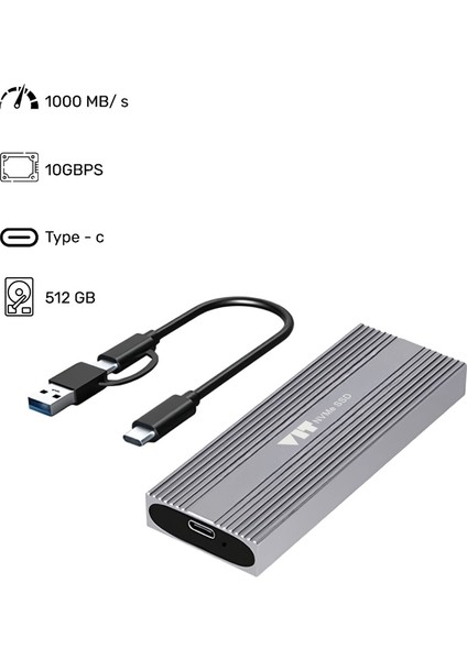 Vıt 512GB Taşınabilir Disk | USB 3.1 Gen 2 | Metal Kasa V512GB fiyatları