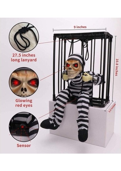 Eğlence Korku Şakası İçin Majkum Görünüm Kurukafa Iskelet fiyatları