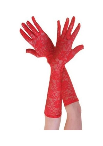 Büro Ev Ofis Etkinlik Gösteri Klüp Kostümü Için Dantelli Eldiven