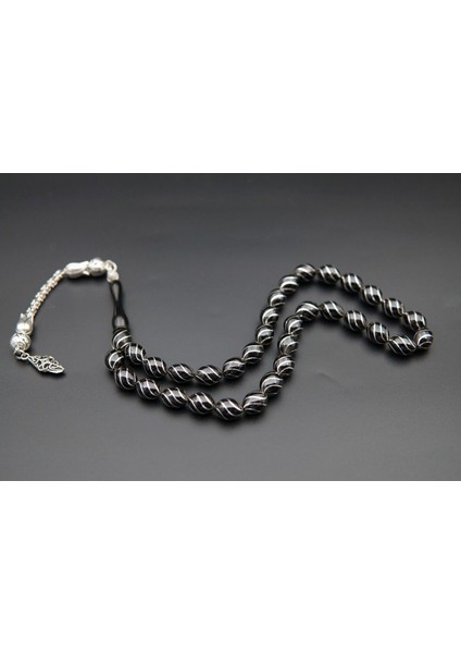 6'lı Gümüş Işleme Çeşni Oltutaşı Tesbih