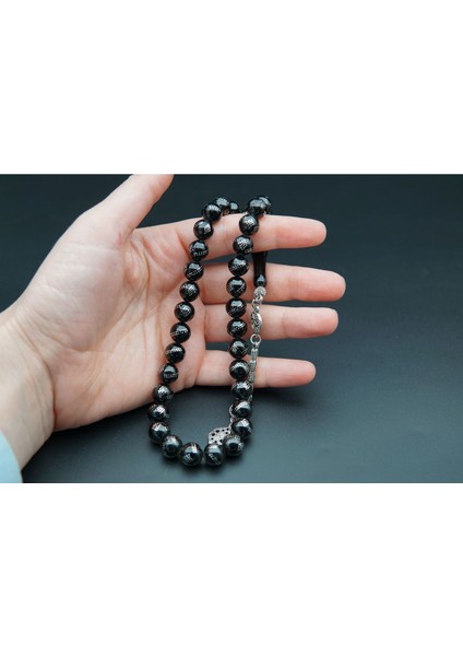 Yuvarlak Kesim Gümüş Nokta Işleme Oltutaşı Tesbih modelleri