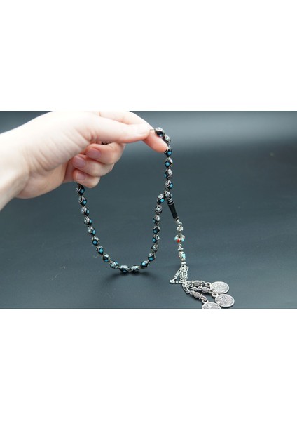 Firüze Damla Işleme Gümüş Oltutaşı Tesbih fiyatları