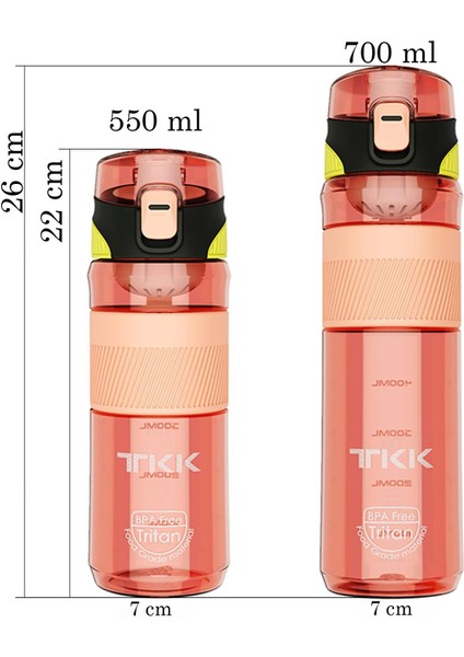 Turkuaz 0,50L Taşıma Matara, Pipetsiz, Askılı, Süzgeçli, Kilitli Kapak