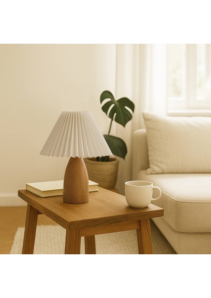 Brookville Pileli Ahşap Abajur 242048