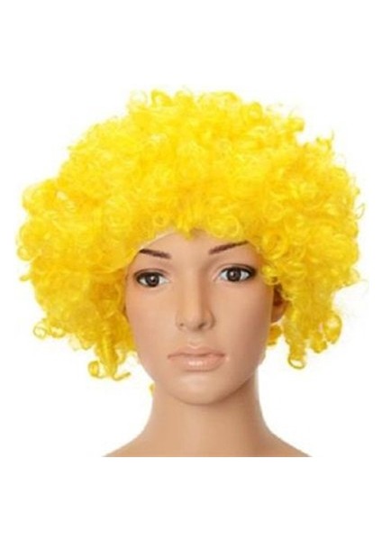 Büro Ev Ofis Etkinlik Gösteri Kostüm Peruğu Için Sarı Peruk Saç