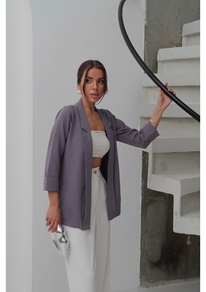 Kadın Atlas Kumaş Astarsız Blazer Ceket, Premium Kalite indirimleri