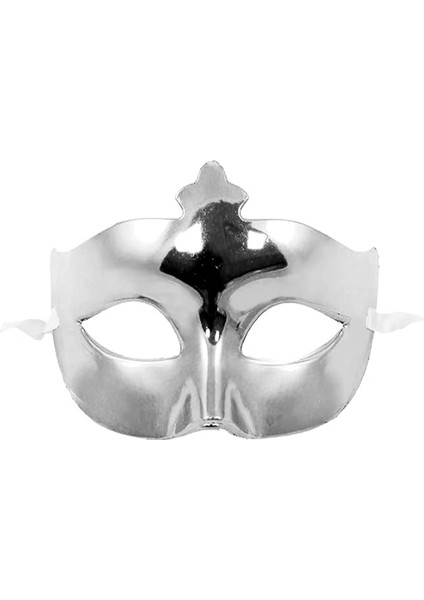 Büro Ev Ofis Etkinlik Gösteri Balo Kostüm Maskesi Için 15X10CM Silver Parlak Maske