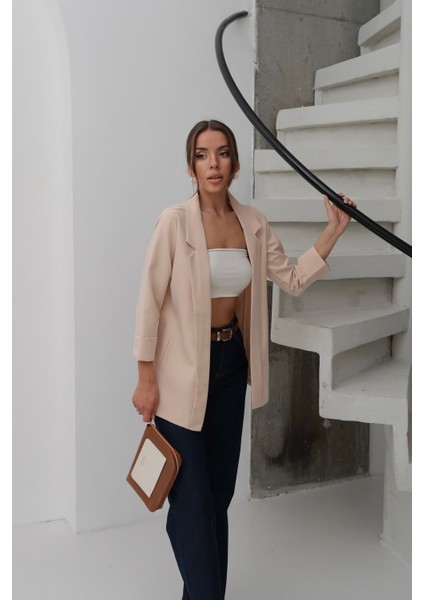 Kadın Atlas Kumaş Astarsız Blazer Ceket, Premium Kalite modelleri