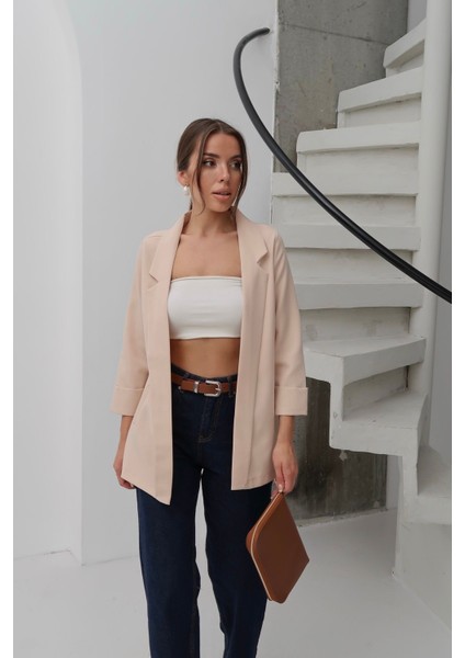 Kadın Atlas Kumaş Astarsız Blazer Ceket, Premium Kalite fırsatları