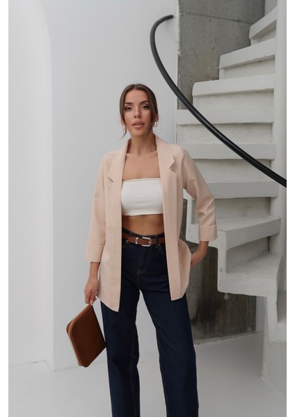 Kadın Atlas Kumaş Astarsız Blazer Ceket, Premium Kalite indirimleri