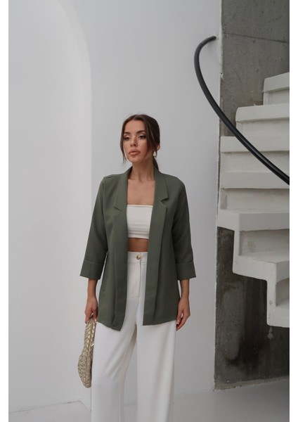 Kadın Atlas Kumaş Astarsız Blazer Ceket, Premium Kalite fırsatları