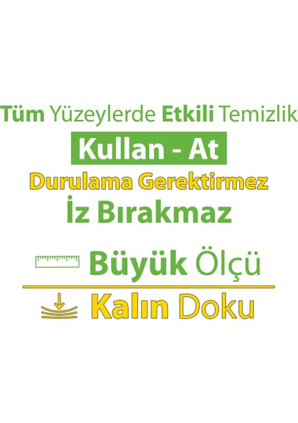 Doğadan Pratik Yüzey Temizlik Havlusu Limon 8X100 (800 Yaprak)