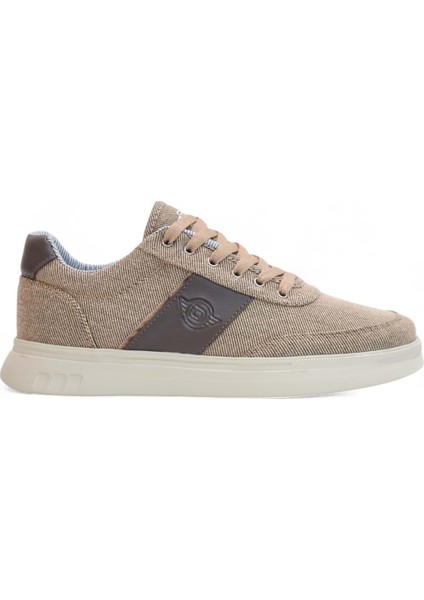 2197-DAKIRS Anatomik Tabanlı Erkek Keten Kumaşlı Sneakers Ayakkabı - NKT02197-KUM-42