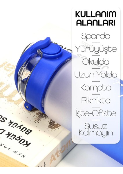 Geniş Ağızlı 0,60L Mavi Tritan Su Şişesi, Spor ve Günlük Kullanım İçin Ideal fırsatları