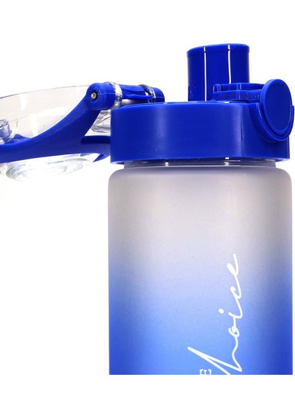 Geniş Ağızlı 0,60L Mavi Tritan Su Şişesi, Spor ve Günlük Kullanım İçin Ideal