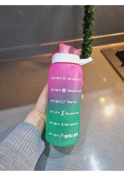 Yeşil 1L Su Matarası, Hafif ve Sağlam Plastik Suluk fırsatları