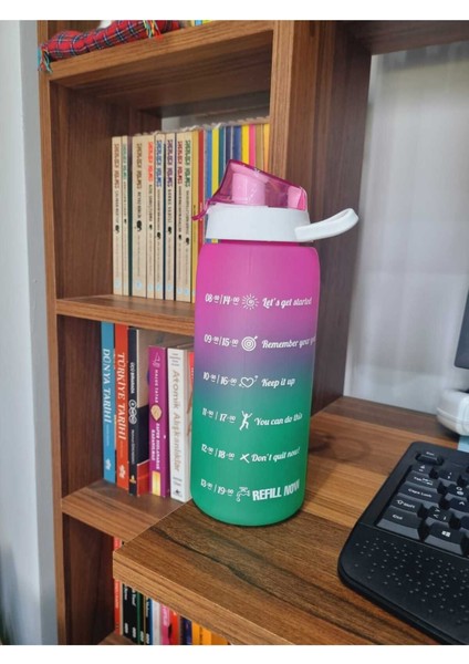 Yeşil 1L Su Matarası, Hafif ve Sağlam Plastik Suluk