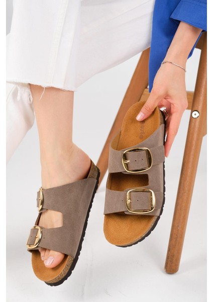 Ines Vizon Renk Ortopedik Mantar Tabanlı Terlik fiyatları