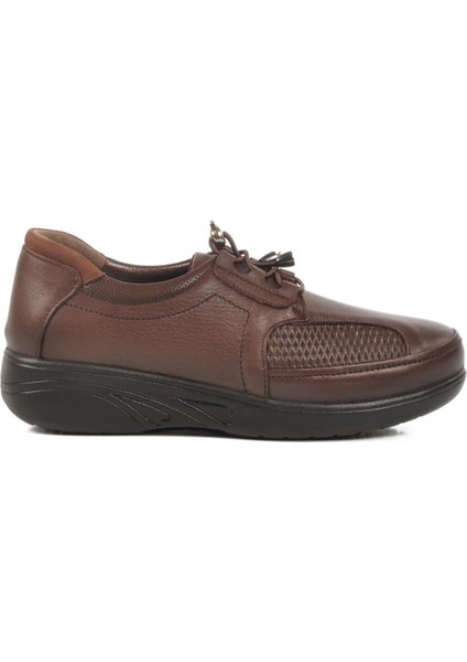Kahve Hakiki Deri Kadın Günlük Ayakkabı 42632 Z modelleri