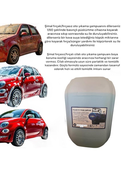 Fırçalı/fırçasız Cilalı Oto Yıkama Şampuanı 20 Litre Eko Mavi