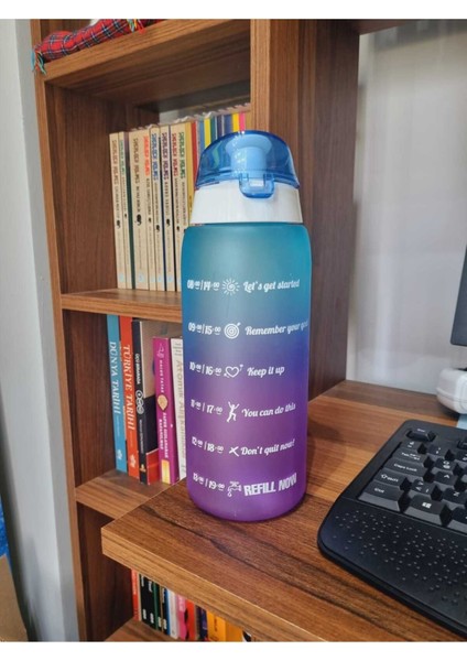 Mor 1L su matarası, şık ve plastik suluk indirimleri