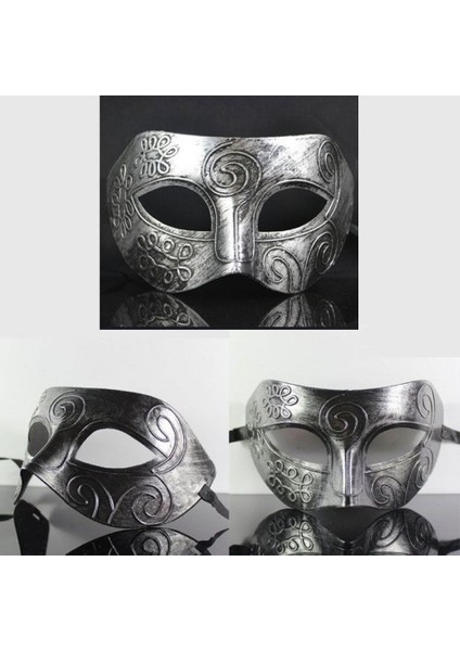 Etkinlik Gösteri Balo Kostümü İçin Silver Antik Tarz Maske