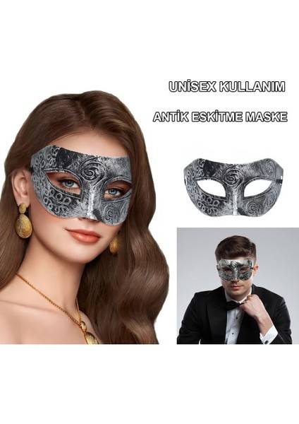 Etkinlik Gösteri Balo Kostümü İçin Silver Antik Tarz Maske fiyatları