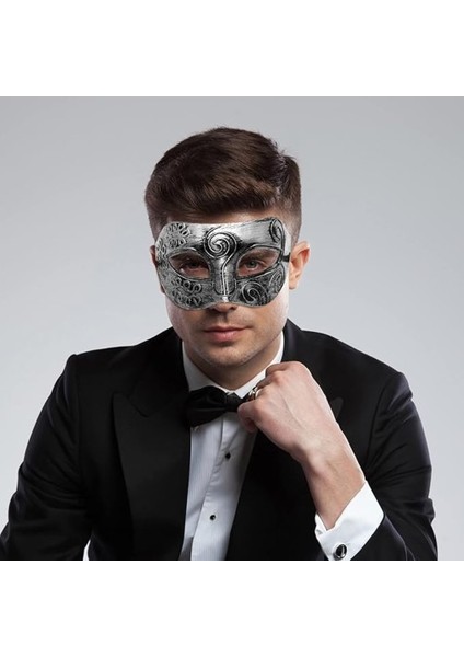 Etkinlik Gösteri Balo Kostümü İçin Silver Antik Tarz Maske modelleri