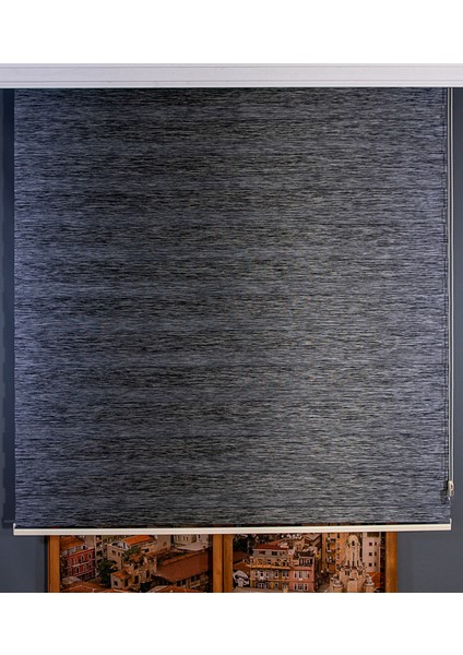 Siyah Bambu Zebra Perde