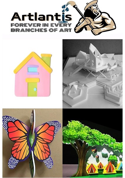 Maket Kartonu Beyaz Fotoblok 3 mm 25X35 cm 5 Adet Hobi Sanat Okul Köpüklü Straforlu Maket Kartonu Maket Yapımı