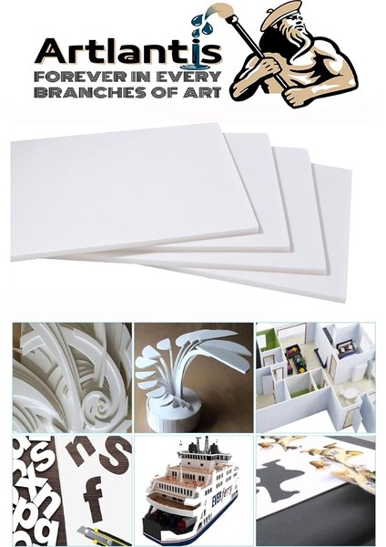 Maket Kartonu Beyaz Fotoblok 3 mm 25X35 cm 5 Adet Hobi Sanat Okul Köpüklü Straforlu Maket Kartonu Maket Yapımı