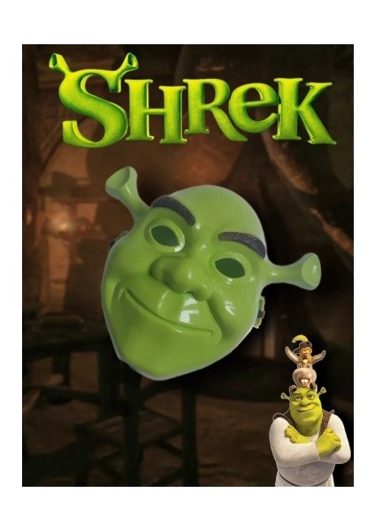 Büro Ev Ofis Etkinlik Gösteri Shrek Kostümü Için Yeşil Maske modelleri