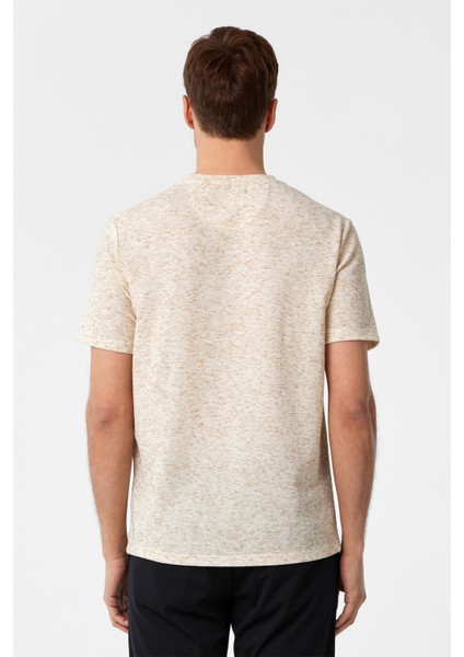 Ekru Regular Düz Bisiklet Yaka Tişört indirimleri