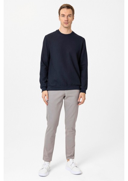 Lacivert Regular Armürlü Bisiklet Yaka Triko indirimleri