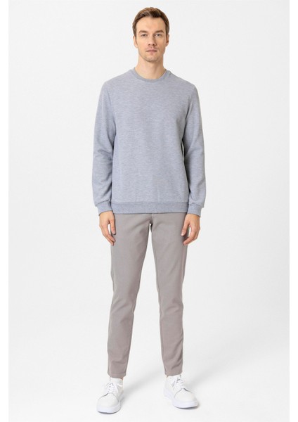 Gri Regular Armürlü Bisiklet Yaka Triko indirimleri