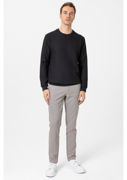 Siyah Regular Armürlü Bisiklet Yaka Triko indirimleri