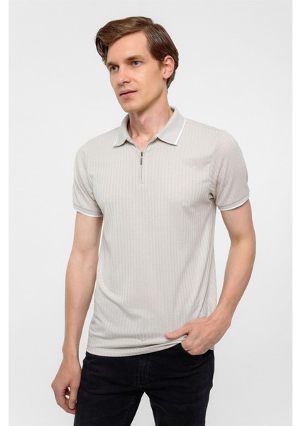 Taş Slim Fitilli Polo Yaka Tişört